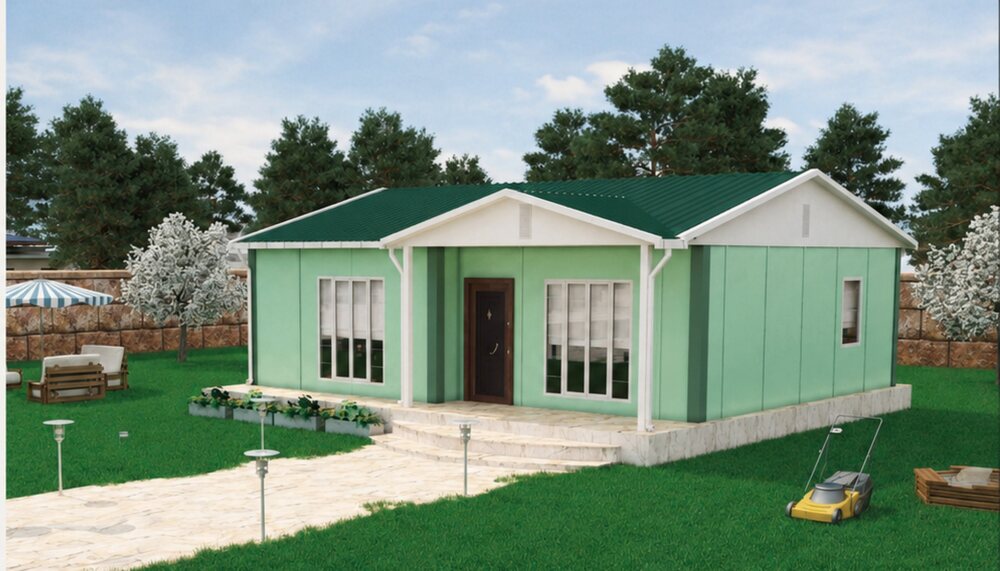 Tek katlı prefabrik ev modeli